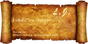 Lukács Jerne névjegykártya